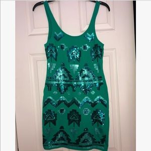 Wet Seal Green, Sequin Dress